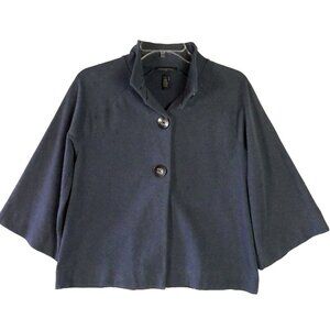 Banana Republic Womens Size S Gray Cropped Blazer 3 Button Up